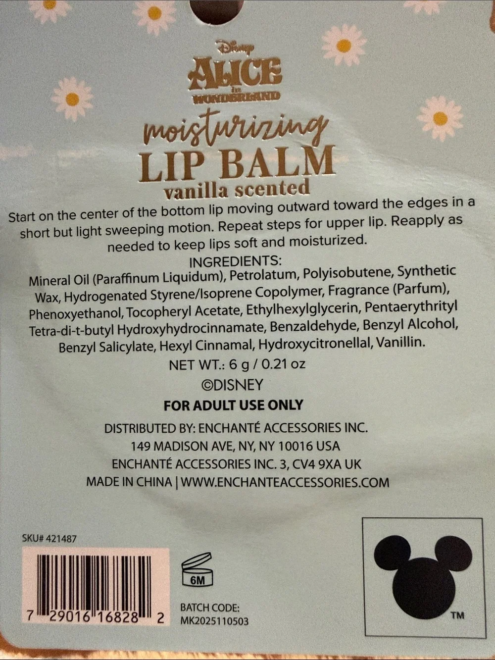 Disney Alice in Wonderland Lip Gloss & Balm Set - Light Blue, Pink, Purple